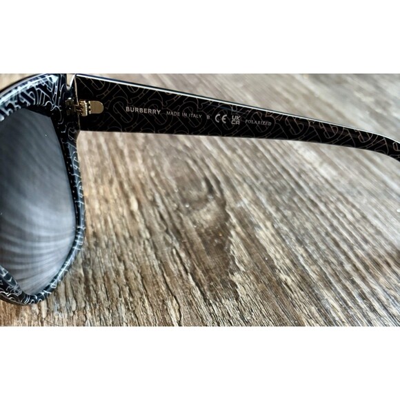 Burberry 4345 Ruth Black Plastic Frame Gray Tinted Lenses Sunglasses NWT $281 main image 6